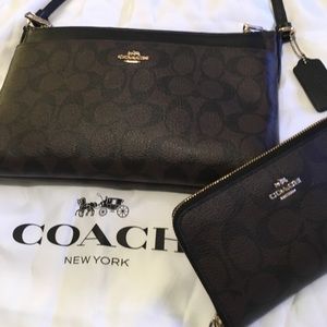 Coach East/West leather cross-body